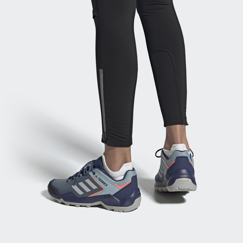 Sizing adidas Terrex Eastrail Hiking 耐磨低筒戶外功能鞋 女款 藍黑