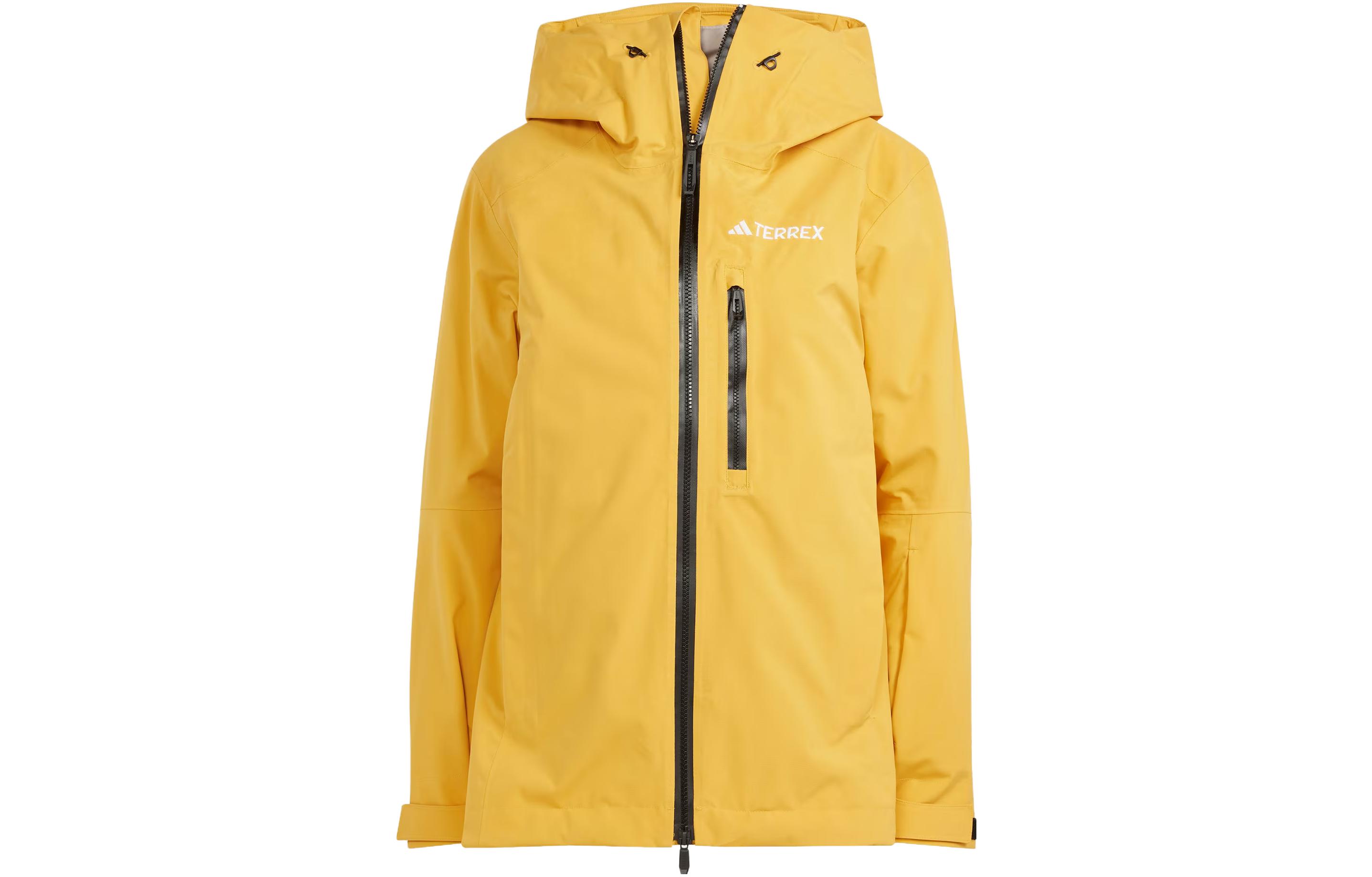 (Women) adidas Terrex FW23  RAIN.RDY 3-in-1 Waterproof Ski Jacket Light Yellow IB1071