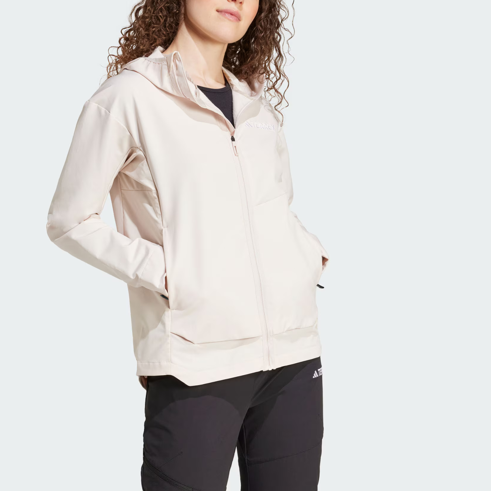 Purchase (W) 阿迪达斯Terrex户外软壳夹克连帽衫紫粉色 IX1485