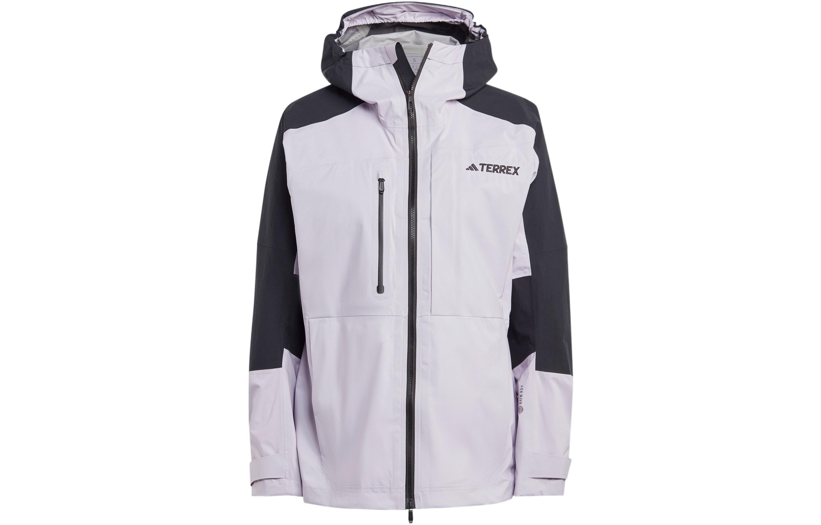 (Women) adidas Terrex Outdoor Hooded Jacket Silver - Waterproof & Windproof HM4079