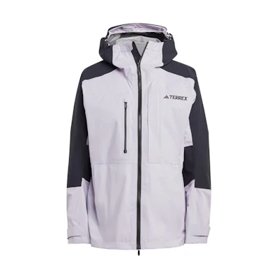 (Women) adidas Terrex Outdoor Hooded Jacket Silver - Waterproof & Windproof HM4079
