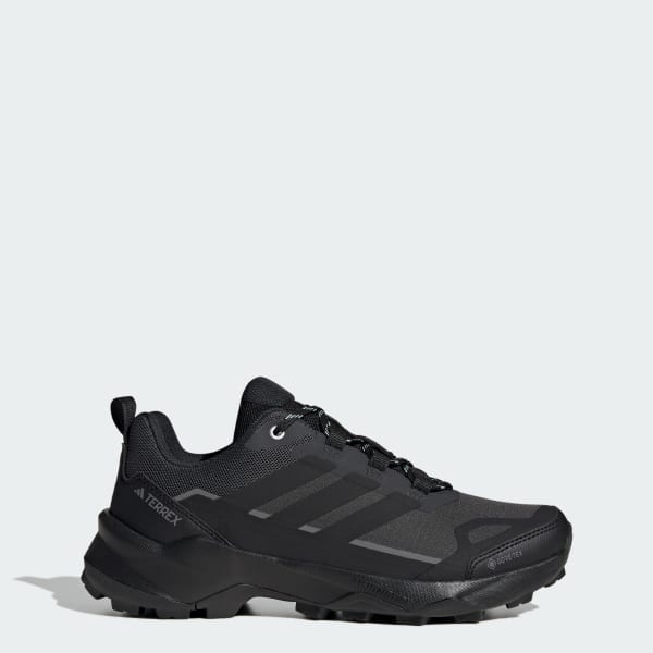 (Women) Adidas Terrex Skychaser AX5 GORE-TEX Hiking Shoes Carbon/Core Black/Semi Flash Aqua JQ2222