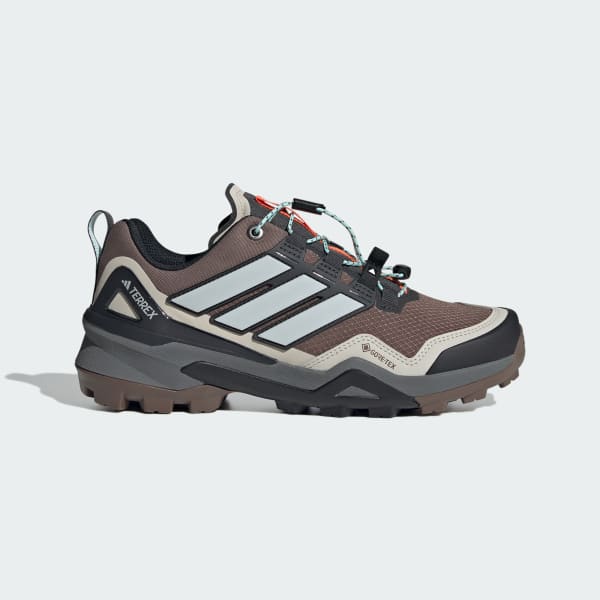 (Women) Adidas TERREX Skychaser GORE-TEX Hiking Shoes Earth Strata/Grey One/Semi Flash Aqua JQ9935