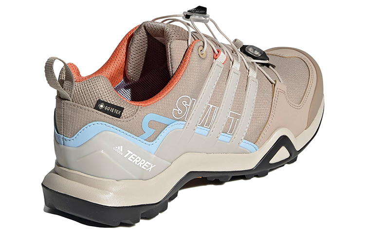 Shop adidas Terrex Swift R2 Gore-Tex 登山鞋 女士款 浅棕色藍色