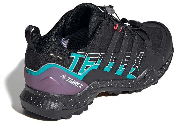 Shop adidas Terrex Swift R2 Gore-Tex 登山 高筒女鞋 黑綠紫