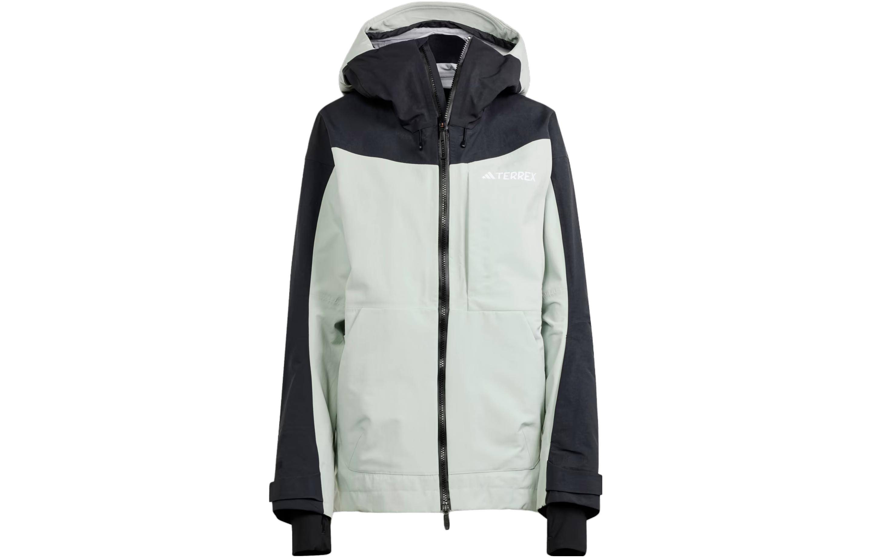 (Women) adidas Terrex Techrock 3L Rain.Rdy Jacket Light Green Colorblock IB4224