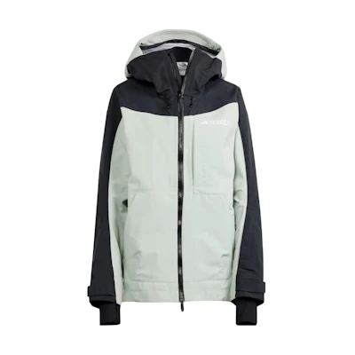(Women) adidas Terrex Techrock 3L Rain.Rdy Jacket Light Green Colorblock IB4224