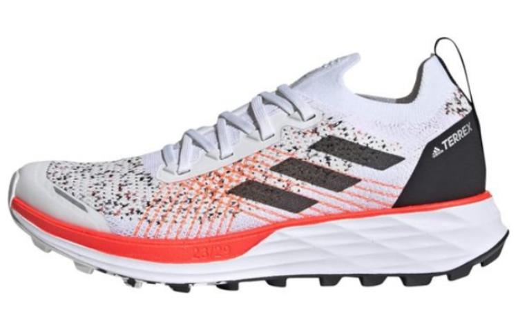 (Women) adidas Terrex Two White Red Trail Running Shoes Durable Cushioning. FW7441