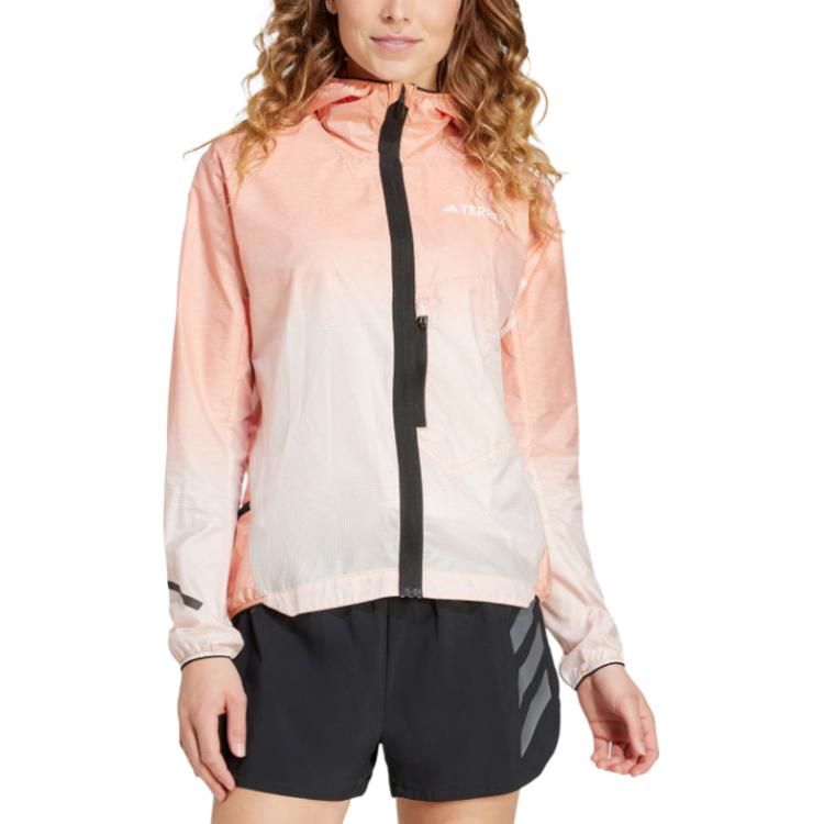 Lookbook (W) adidas Terrex XPERIOR 漸層粉色輕量防風跑步外套 IT3435