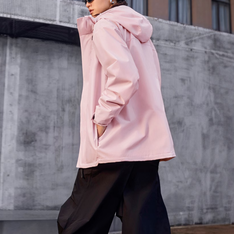 (Women) adidas Three-in-One Water-Resistant Fleece Jacket Women’s Sand Brown Pink Hooded JM9143 圖 5