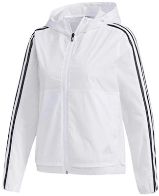 (Women) adidas Three Stripes Hoodie Jacket - White FM9257 Buy (Women) adidas Three Stripes Hoodie Jacket - White FM9257