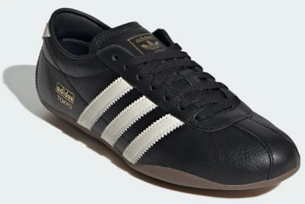 (Women) Adidas Tokyo Sneakers Core Black/Off White/Gold Metallic JQ0598 Details for (Women) Adidas Tokyo Sneakers Core Black/Off White/Gold Metallic JQ0598
