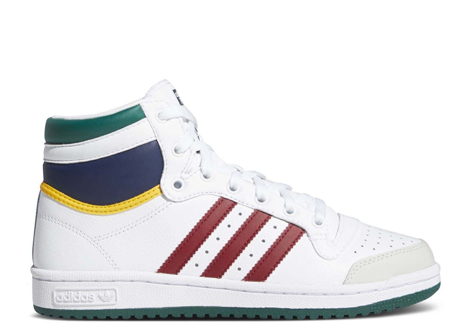 (Women) adidas Top Ten High 'White Maroon Green' FZ3603