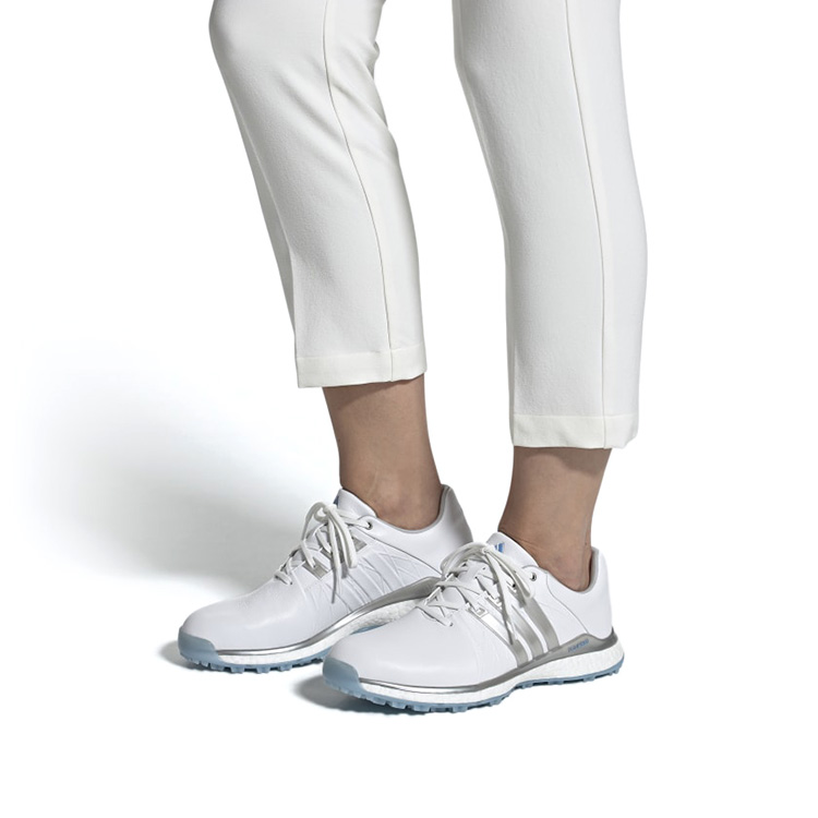 Sizing (W) adidas Tour360 XT-SL Weiß/Silber/Blau Golfschuhe EG6483