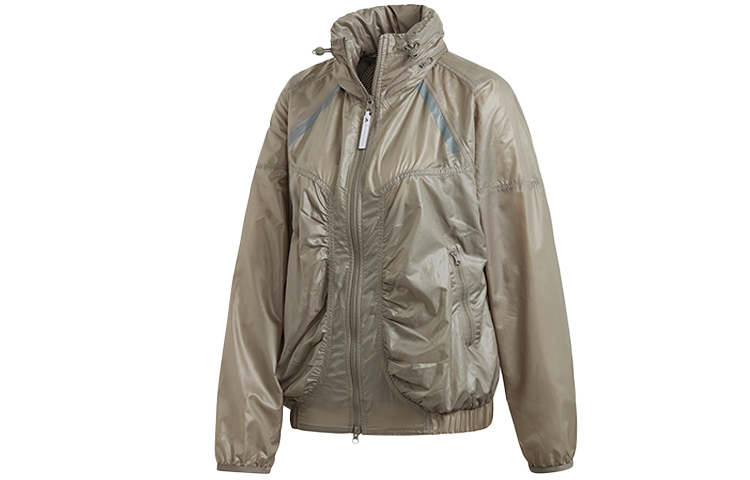(Women) adidas Training Packable Hooded Wrinkled Jacket Khaki FK9687