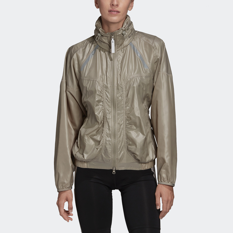 (Women) adidas Training Packable Hooded Wrinkled Jacket Khaki FK9687 圖 3