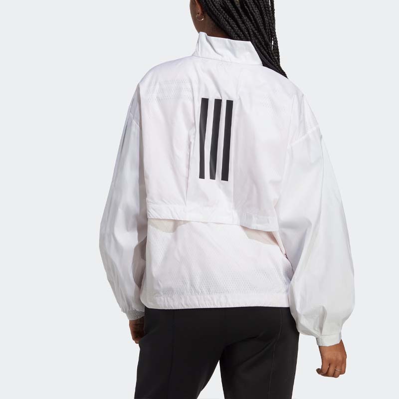(Women) adidas TRAVEER WIND.RDY Casual Jacket Quartz Beige with Logo Print HT8739 圖 4