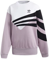 (Women) adidas Trefoil Colorblock Sweatshirt Women’s Light Pink Purple Gray DU8478 (Women) adidas Trefoil Colorblock Sweatshirt Women’s Light Pink Purple Gray DU8478