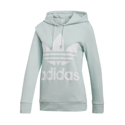 (Women) adidas Trefoil Letter Academy Pullover Sweatshirt Women’s - Vapor Green ED7503