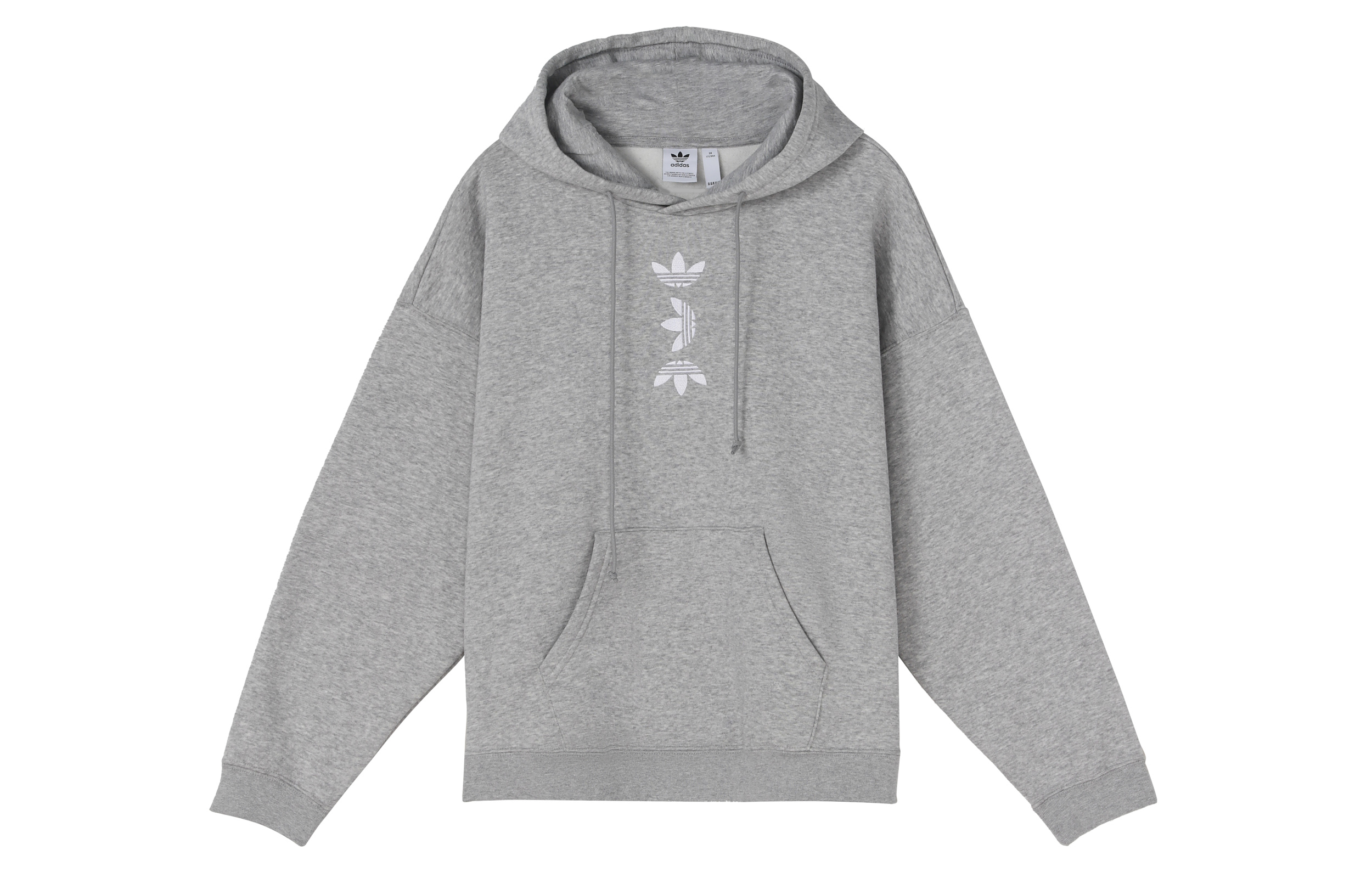 (Women) adidas Trefoil Logo Printed Sweatshirt Women Grey FS7221