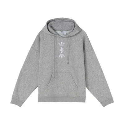(Women) adidas Trefoil Logo Printed Sweatshirt Women Grey FS7221