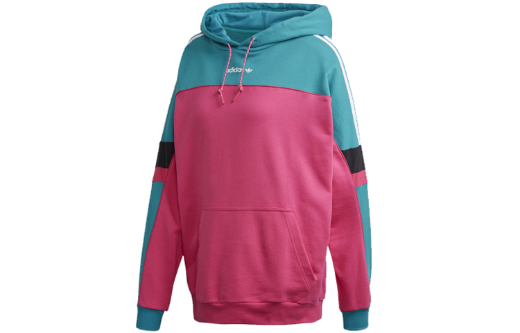 (Women) adidas Trefoil Pullover Multicolor Sweatshirt Maroon/Green GC8769