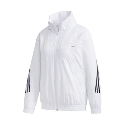 (Women) adidas Tri-Stripe Logo Colorblock Hoodie Jacket - White GG3389