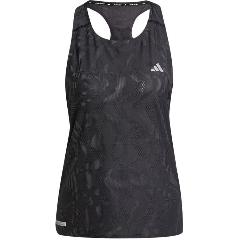 (Women) adidas Ultimate AirChill Black Logo Print Sleeveless Sports Tank Top. IT3461