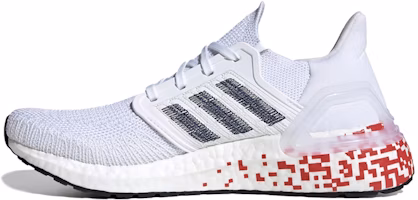 (Women) adidas UltraBoost 20 'Digital Pixel - White Scarlet' EG0722 (Women) adidas UltraBoost 20 'Digital Pixel - White Scarlet' EG0722