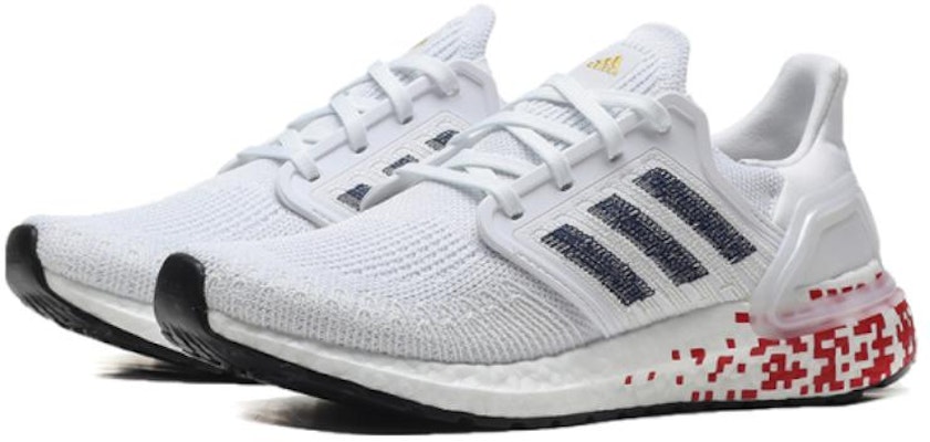 (Women) adidas UltraBoost 20 'White Red Digital' FY3462 Lookbook (Women) adidas UltraBoost 20 'White Red Digital' FY3462