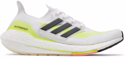 (Women) adidas UltraBoost 21 'White Solar Yellow' FY0401 (Women) adidas UltraBoost 21 'White Solar Yellow' FY0401
