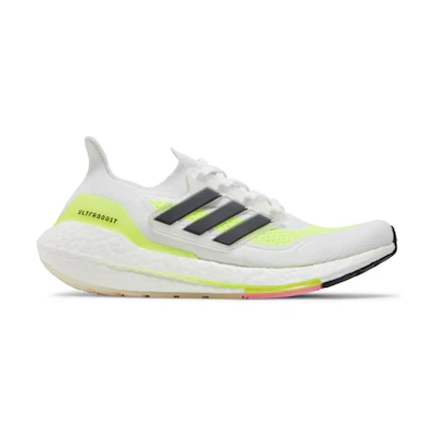 (W) adidas UltraBoost 21 'White Solar Yellow'