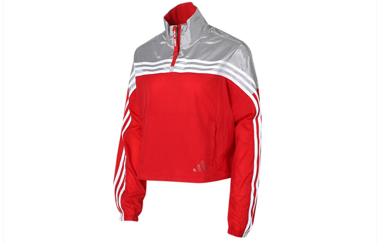 (Women) adidas Urban Anorak Retro Pullover Jacket Red/Grey GJ9021