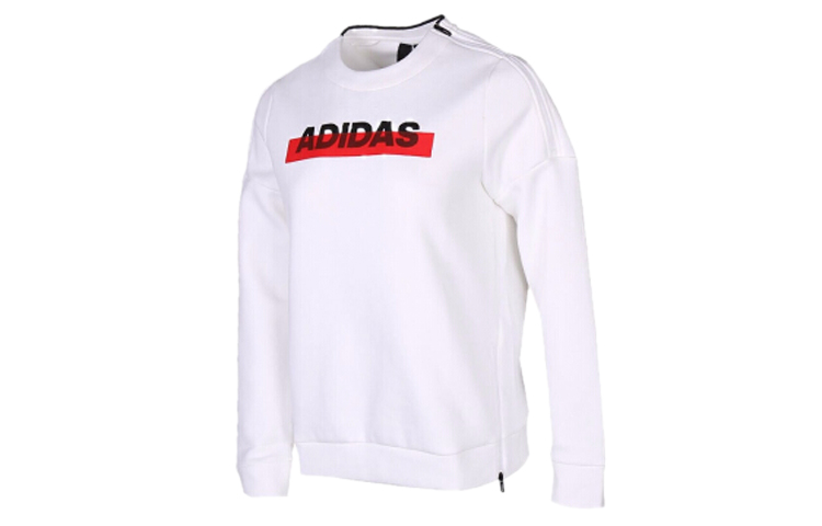 (Women) adidas Vintage Pullover Crewneck Sweatshirt White Retro Style EH3857