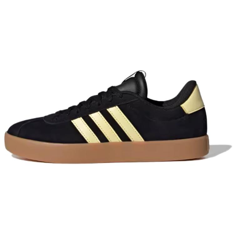 (Women) adidas VL Court 3.0 Casual Low-Top Sneakers Black Yellow Anti-Slip. JI1948