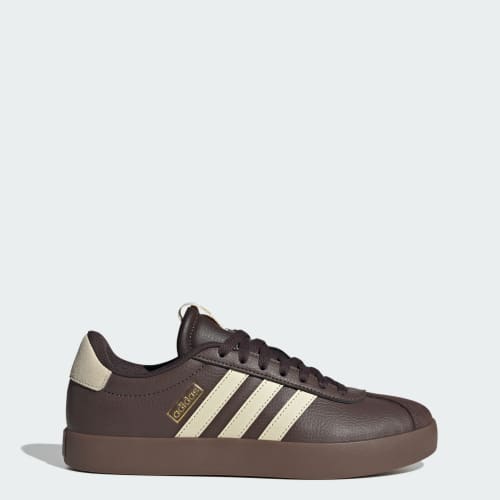 (Women) adidas VL Court 3.0 Dark Brown/Warm Vanilla/Gold Metallic KI4574