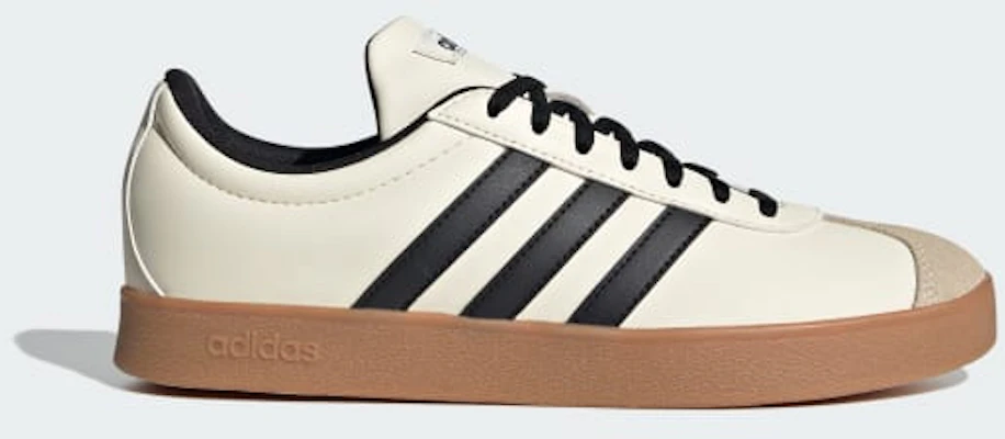 (Women) Adidas VL Court Base 3-Stripes Sneakers Cream White/Core Black/Crystal Sand JR6912 Buy (Women) Adidas VL Court Base 3-Stripes Sneakers Cream White/Core Black/Crystal Sand JR6912