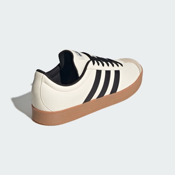 (W) Adidas VL Court Base 3-Stripes Sneakers Cream White/Core Black/Crystal Sand 圖 5