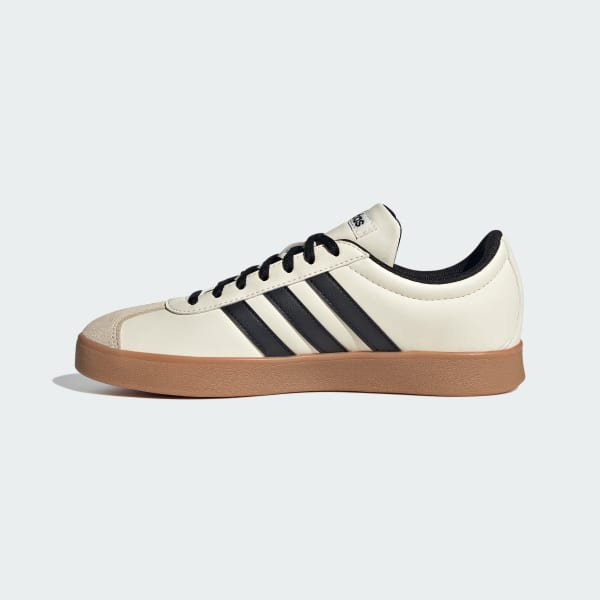 (W) Adidas VL Court Base 3-Stripes Sneakers Cream White/Core Black/Crystal Sand 圖 6