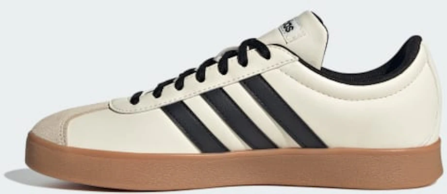 (Women) Adidas VL Court Base 3-Stripes Sneakers Cream White/Core Black/Crystal Sand JR6912 Details for (Women) Adidas VL Court Base 3-Stripes Sneakers Cream White/Core Black/Crystal Sand JR6912