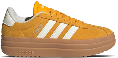 (Women) adidas VL Court Bold 'Collegiate Gold Off White Gum' KJ6854 (Women) adidas VL Court Bold 'Collegiate Gold Off White Gum' KJ6854
