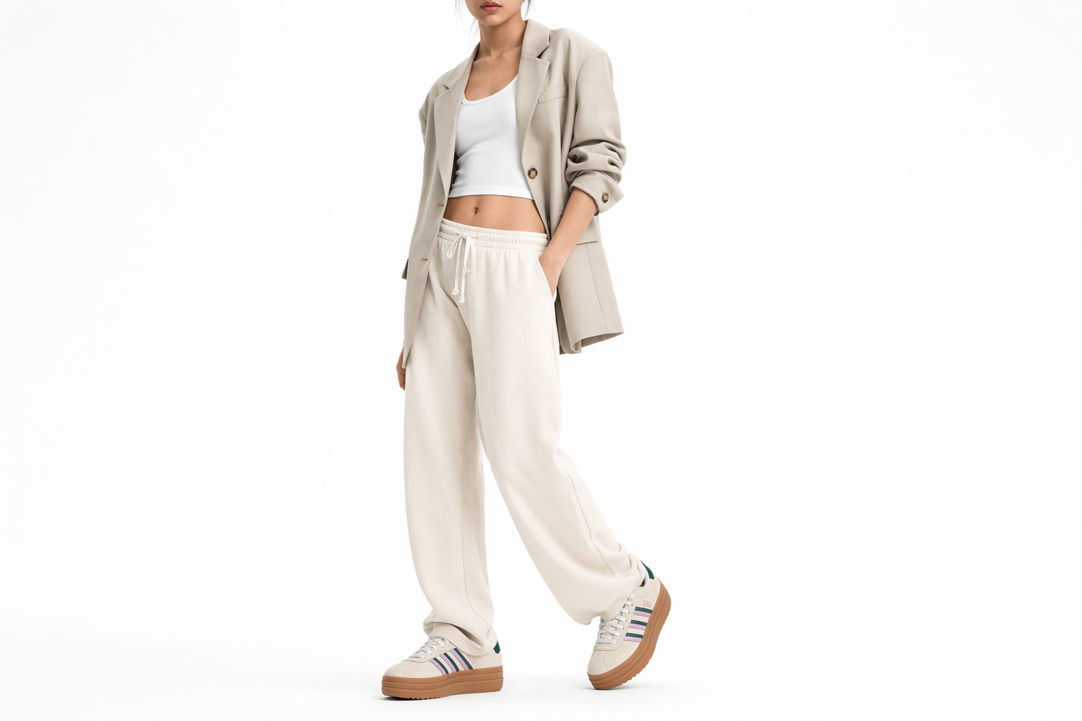 Order (Women) adidas VL Court Bold 'Off White Collegiate Green Lilac' JI1788