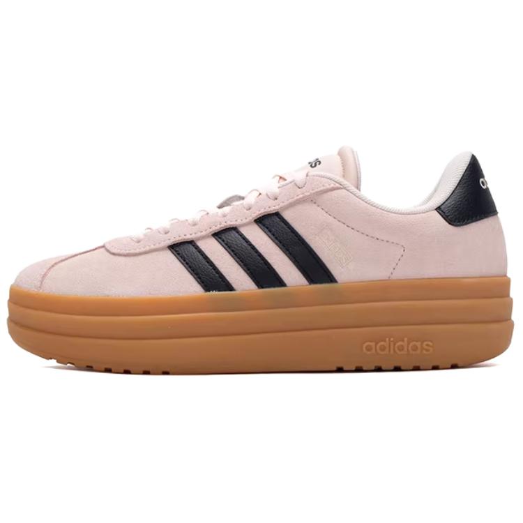 (Women) adidas VL Court Bold Retro Casual Shoes Pink/Brown Anti-Slip Durable JI2910