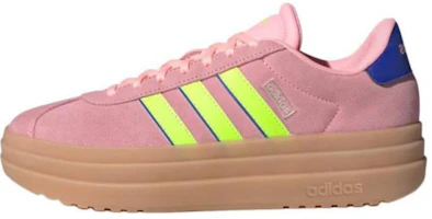 (Women) adidas VL Court Bold Sneakers Pink Green Blue Leather Casual Low-Top. IH8089 (Women) adidas VL Court Bold Sneakers Pink Green Blue Leather Casual Low-Top. IH8089