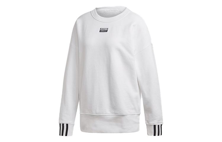 (Women) adidas Vocal Sweat Trefoil Crewneck Pullover Light Grey Long Sleeve ED5846