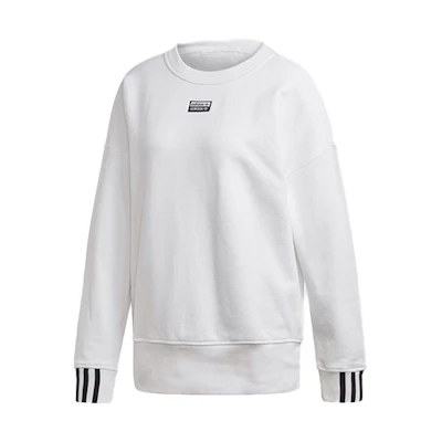 (Women) adidas Vocal Sweat Trefoil Crewneck Pullover Light Grey Long Sleeve ED5846