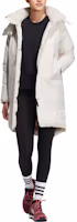 Shop (Women) adidas W Long Down Coat White Detachable Hood Puffer Jacket. HN2114