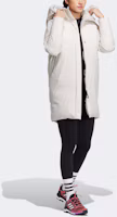 Details for (Women) adidas W Long Down Coat White Detachable Hood Puffer Jacket. HN2114