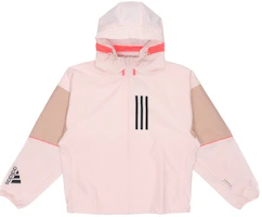 (Women) adidas W.N.D Colorblock Hooded Jacket Pink GF0133 (Women) adidas W.N.D Colorblock Hooded Jacket Pink GF0133