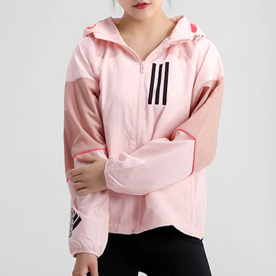 (W) Jaket Hoodie adidas W.N.D Colorblock Pink GF0133 Shop (W) Jaket Hoodie adidas W.N.D Colorblock Pink GF0133